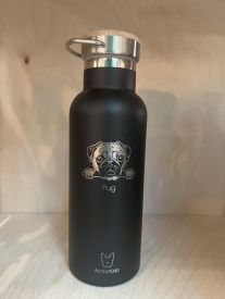 Bamboo Bottle Pug Black